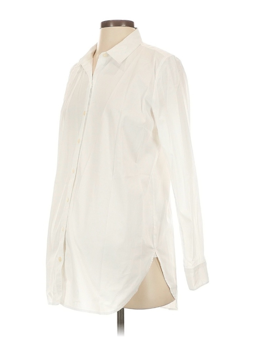 GAP MATERNITY White Long-Sleeve Button-Up Blouse
